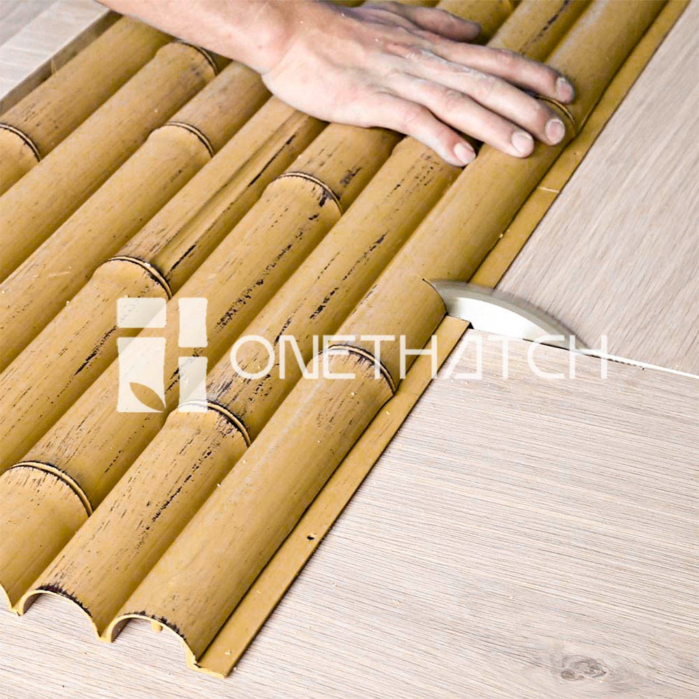 Bamboo Panel (Round, Sundried Color Bamboo Wall Panels)