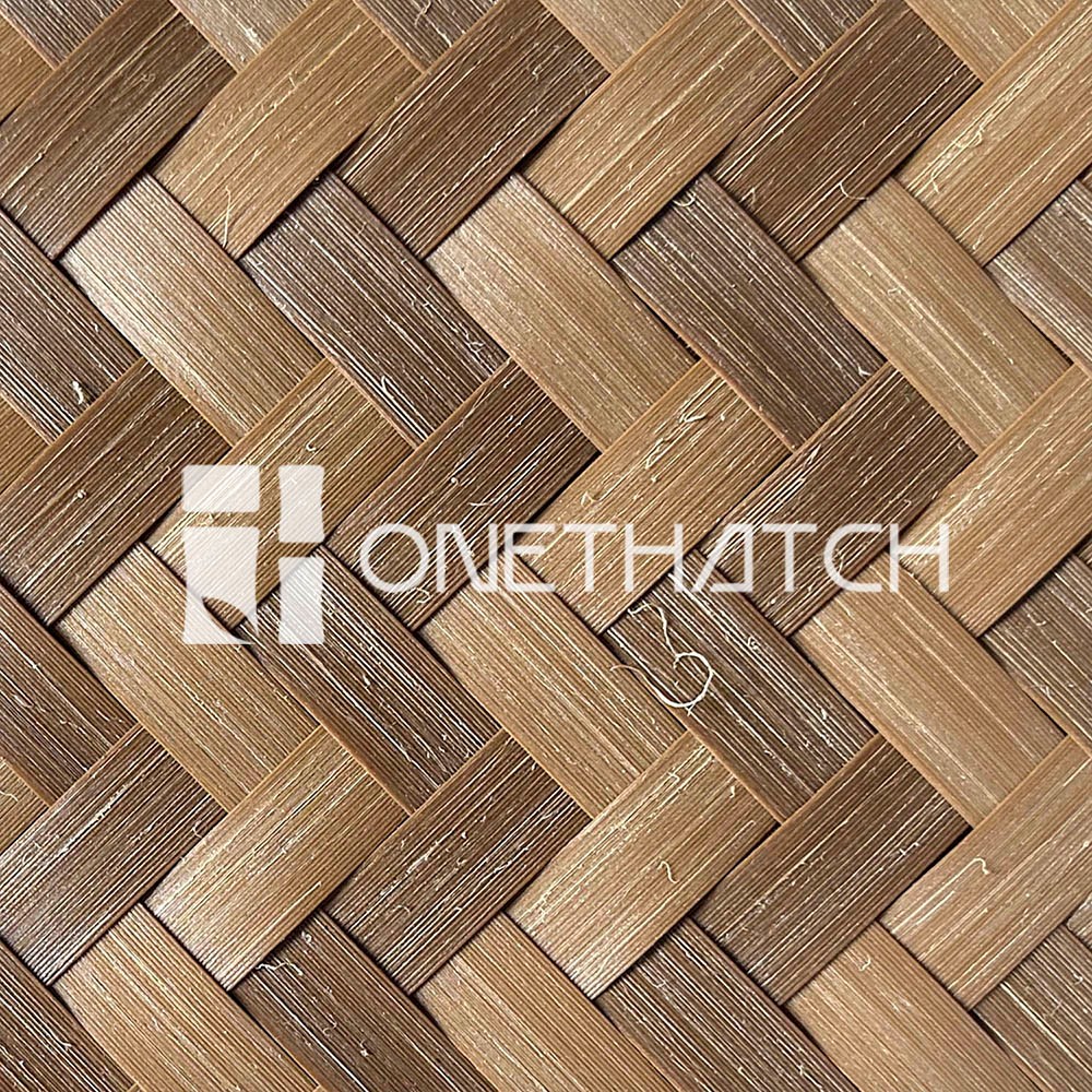 Bamboo Matting (Teak Color, Synthetic Rattan Mat)