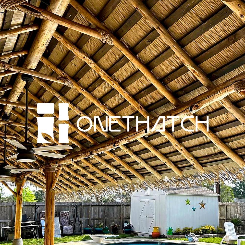 ONETHATCH Nipa Palm (Weathered Color); Synthetic Thatch Roofing Materials