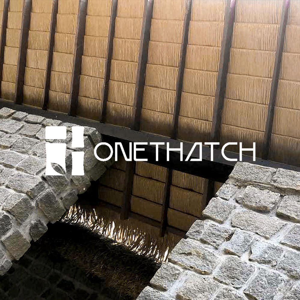 ONETHATCH Nipa Palm (Weathered Color); Synthetic Thatch Roofing Manufacturer 